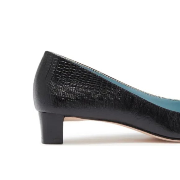 Frances Valentine Mary Embossed Leather Dress Pump In Black - Picture 6 of 12